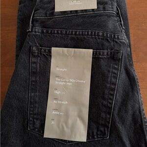 Everlane Curvy 90s Cheeky Straight Jeans, Ankle, Size 31